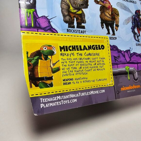 Teenage Mutant Ninja Turtles Mutant Mayhem Michelangelo 4.5" Action Figure - Picture 5 of 6